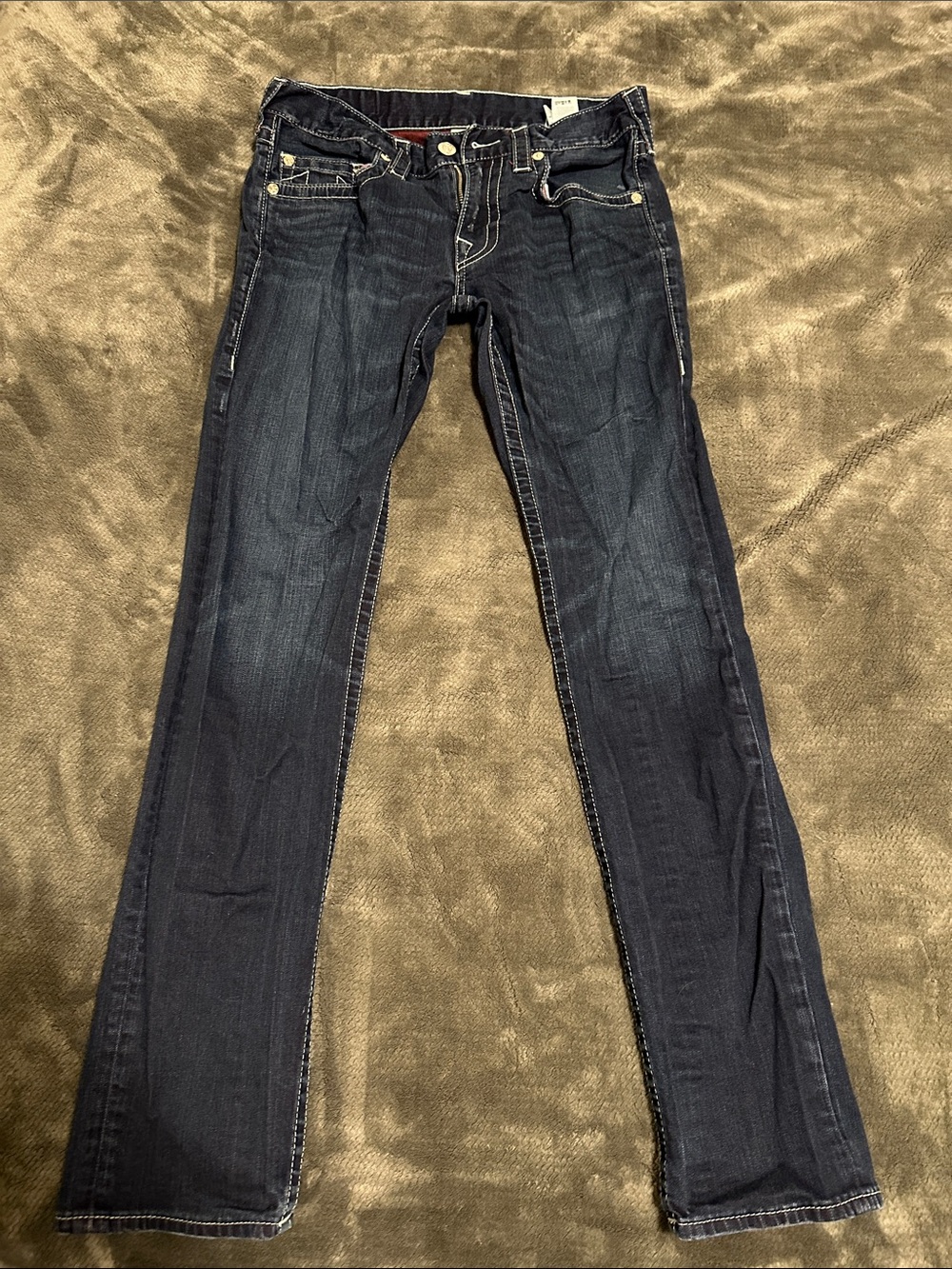 True Religion Dark Blue Sz 33 Skinny Jeans